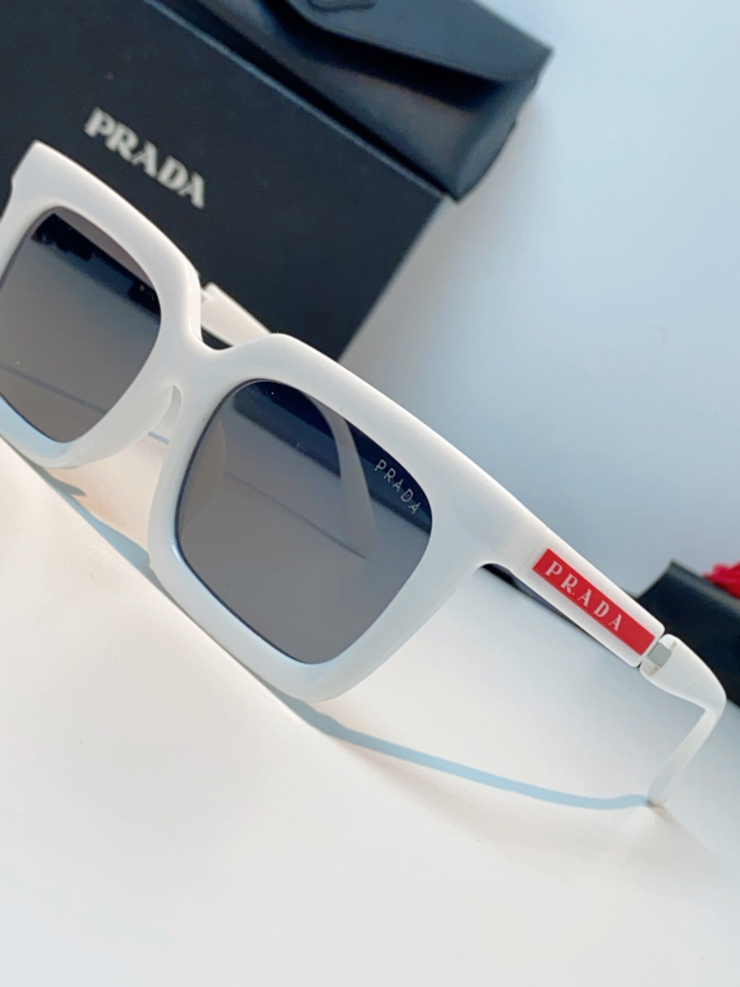 Prada Square Gray Lens Sunglasses for Men & Women - 382667 - detail image 7