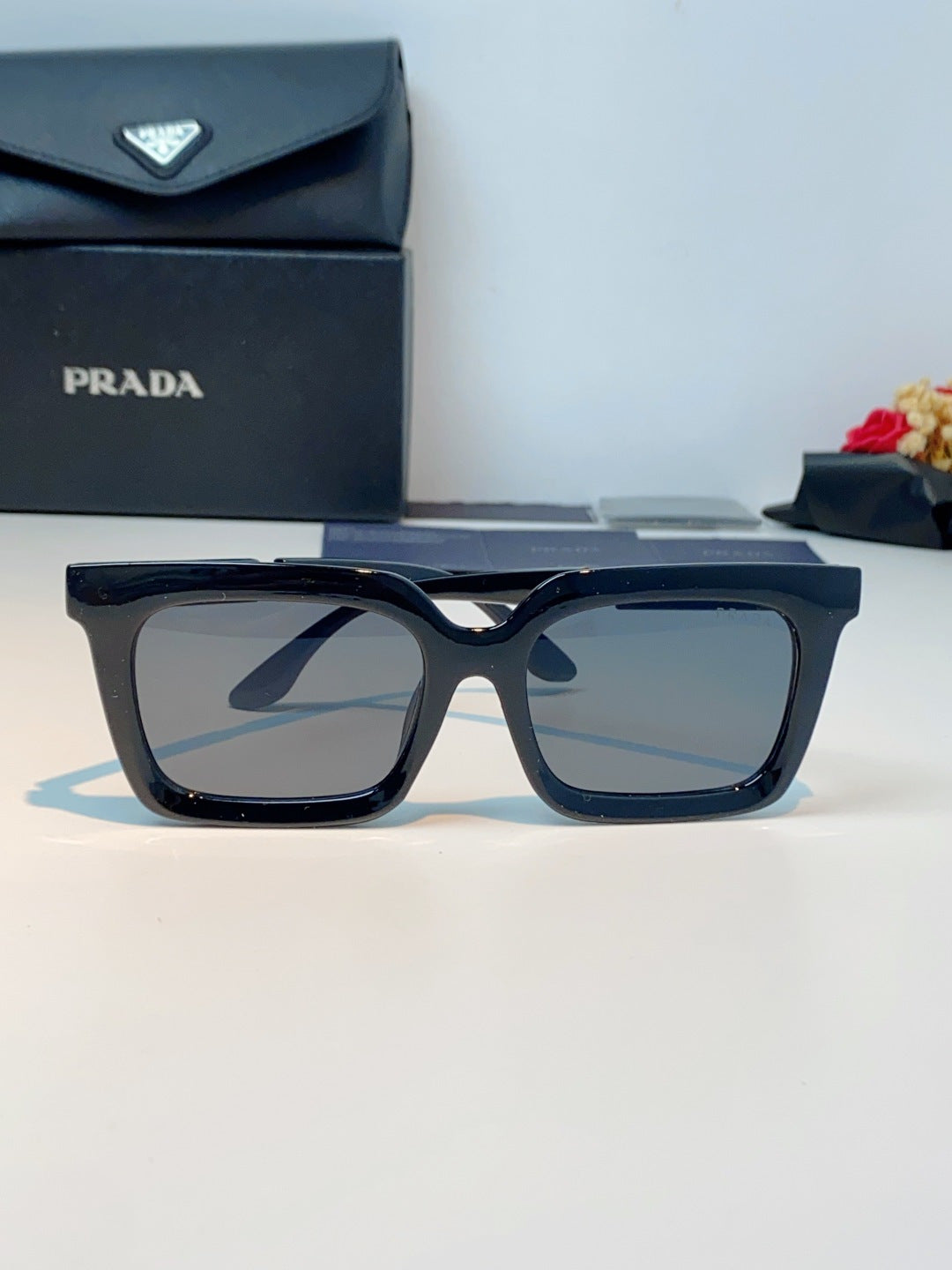 Prada Square Gray Lens Sunglasses for Men & Women - 382668 - detail image 2