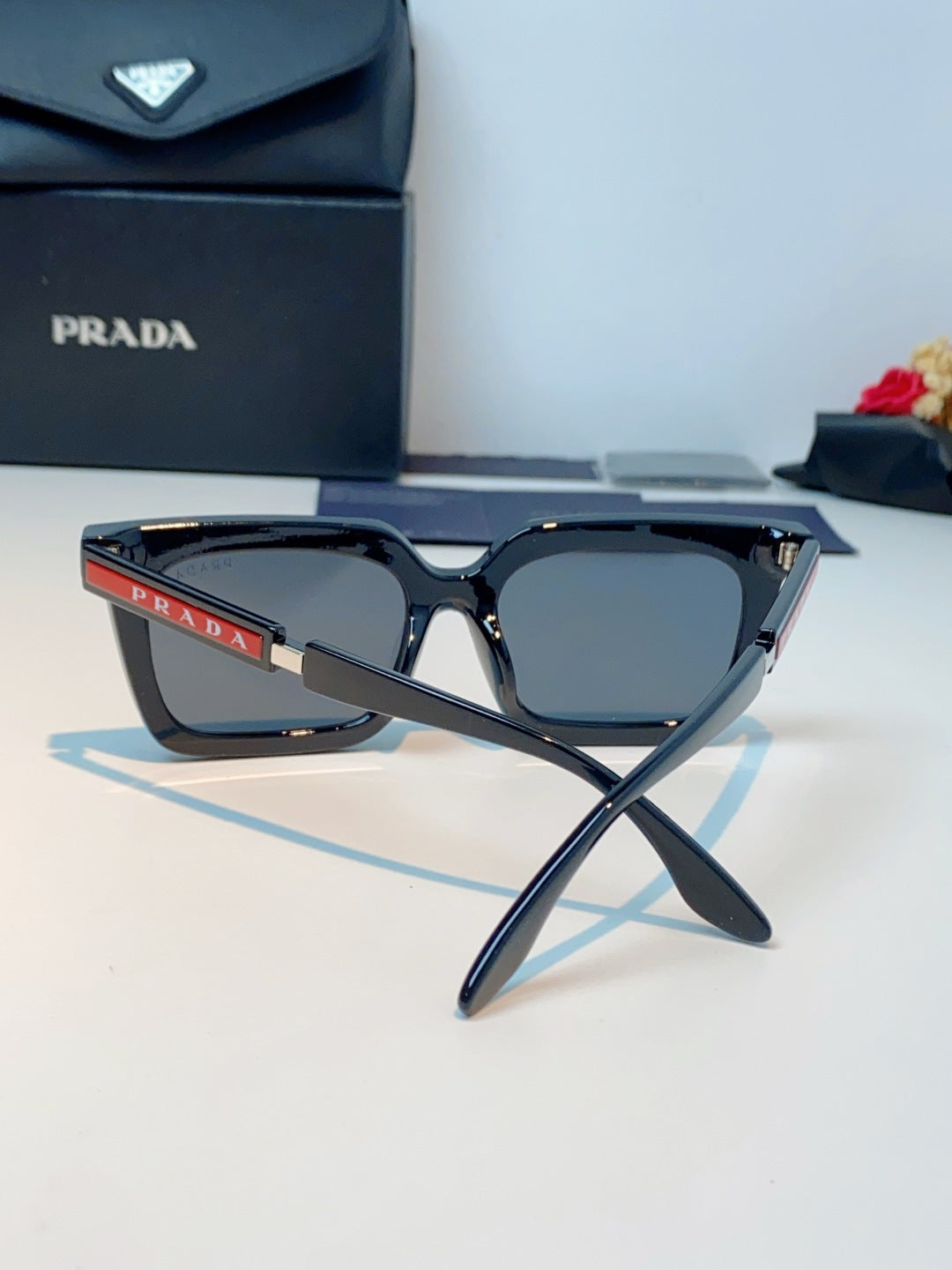 Prada Square Gray Lens Sunglasses for Men & Women - 382668 - detail image 3