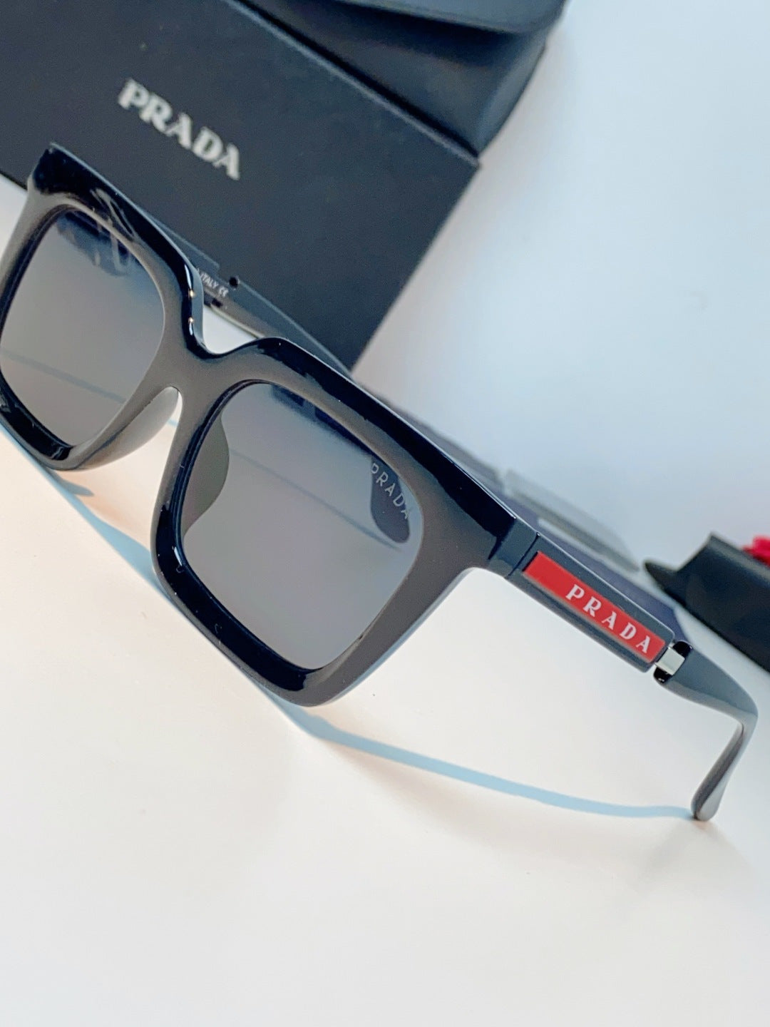 Prada Square Gray Lens Sunglasses for Men & Women - 382668 - detail image 7