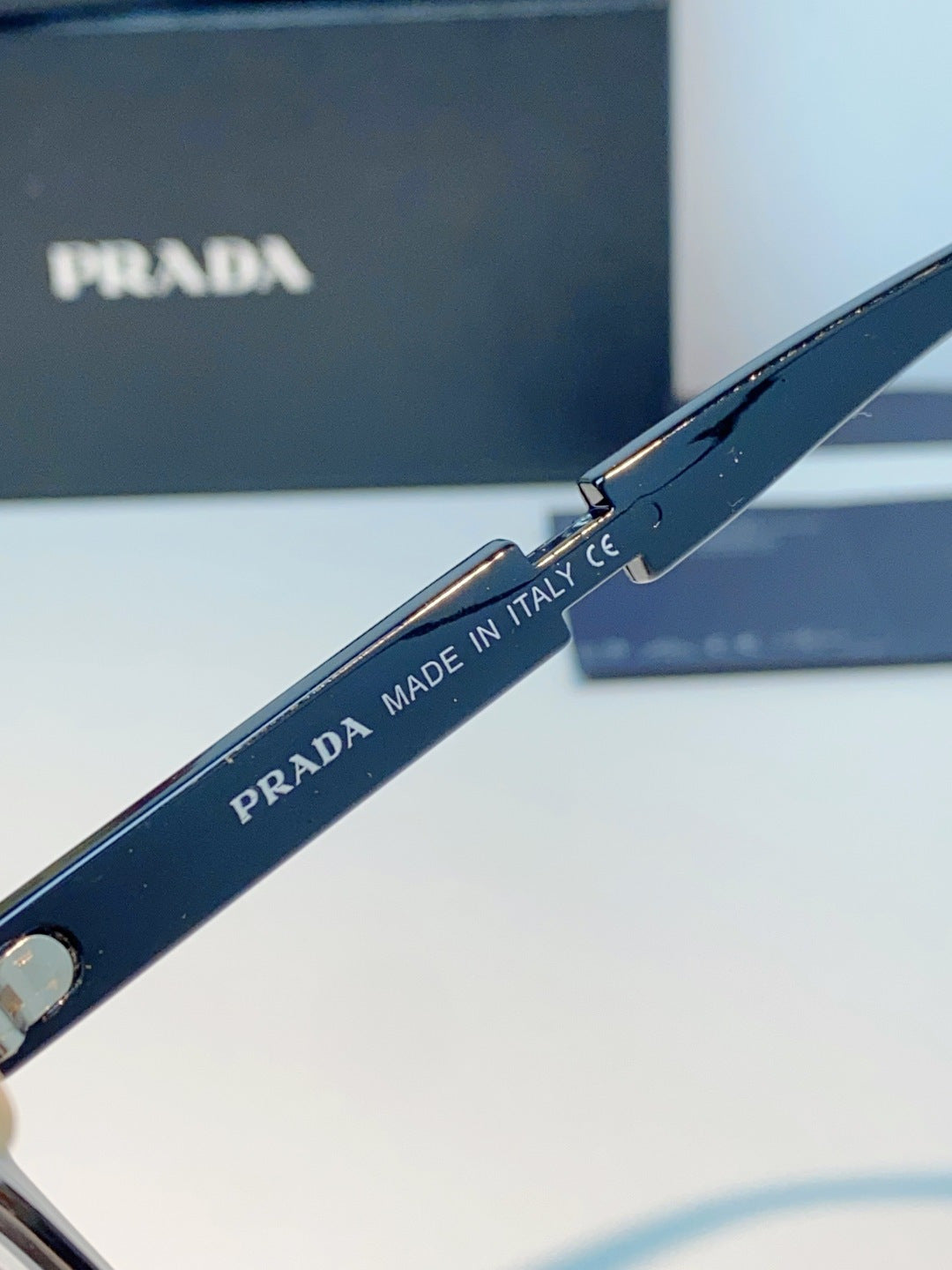Prada Square Black Lens Sunglasses for Men & Women - 382669 - detail image 9