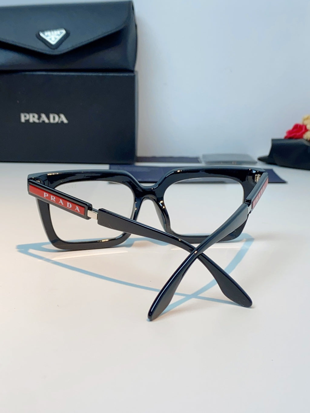 Prada Square Black Lens Sunglasses for Men & Women - 382669 - detail image 3