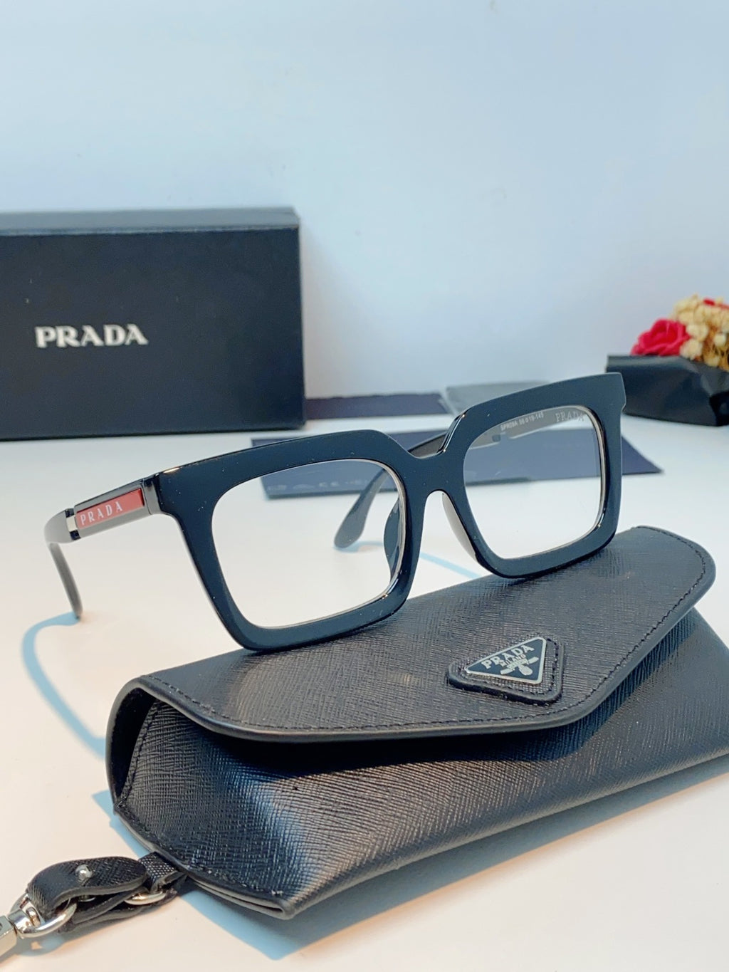 Prada Square Black Lens Sunglasses for Men & Women - 382669 - detail image 11