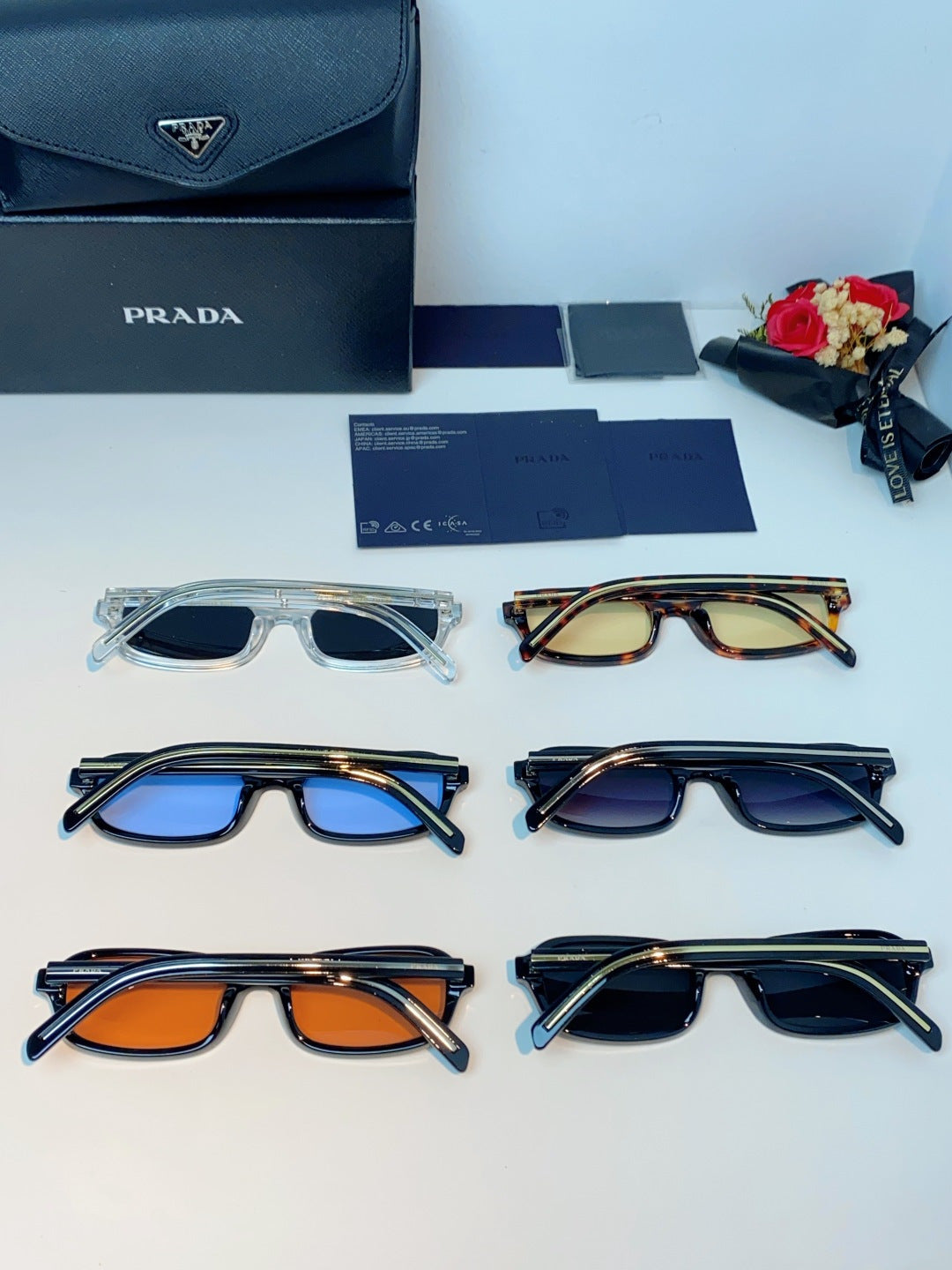 Prada Metal Oval Gray Lens Sunglasses for Men & Women - 382675 - detail image 12