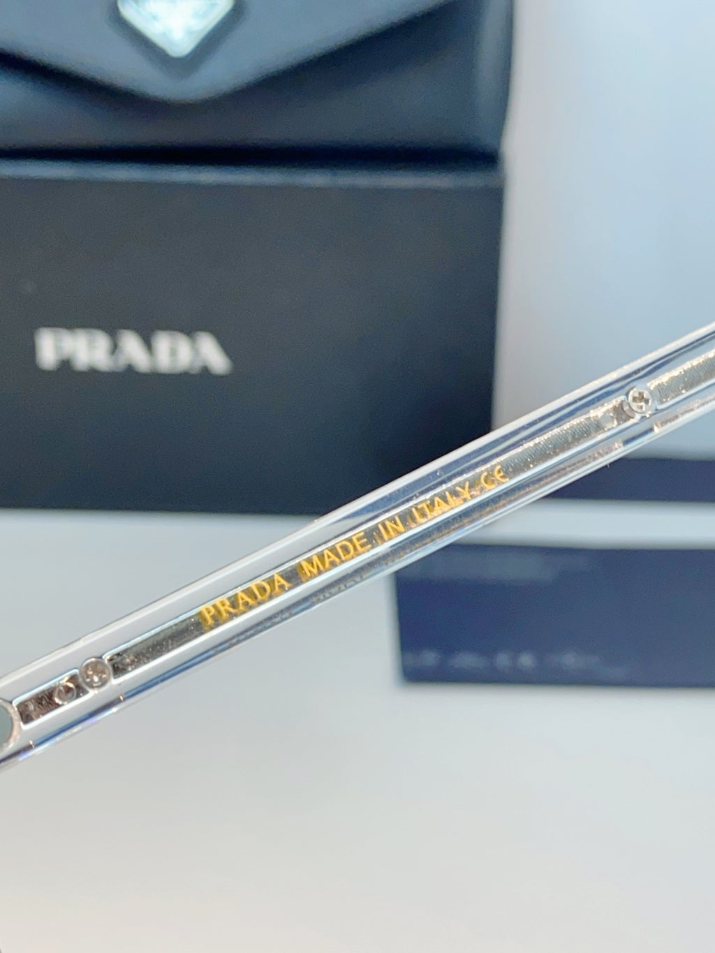 Prada Metal Oval Silver Lens Sunglasses for Men & Women - 382670 - detail image 9