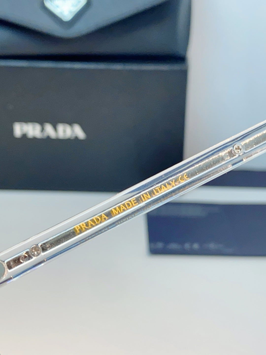 Prada Metal Oval Silver Lens Sunglasses for Men & Women - 382670 - detail image 9