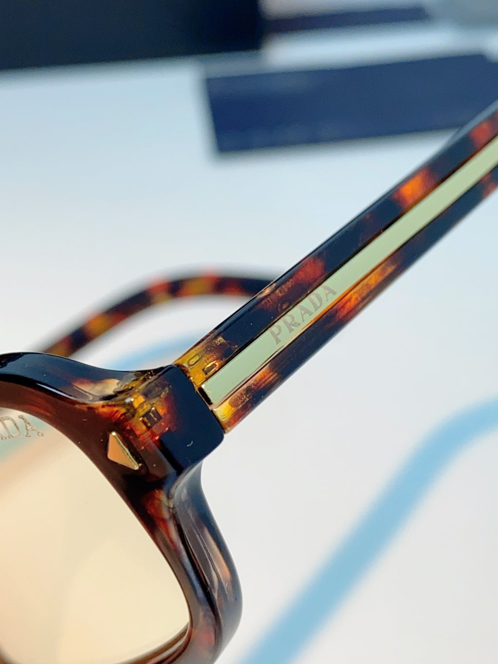 Prada Metal Oval Brown Lens Sunglasses for Men & Women - 382673 - detail image 8