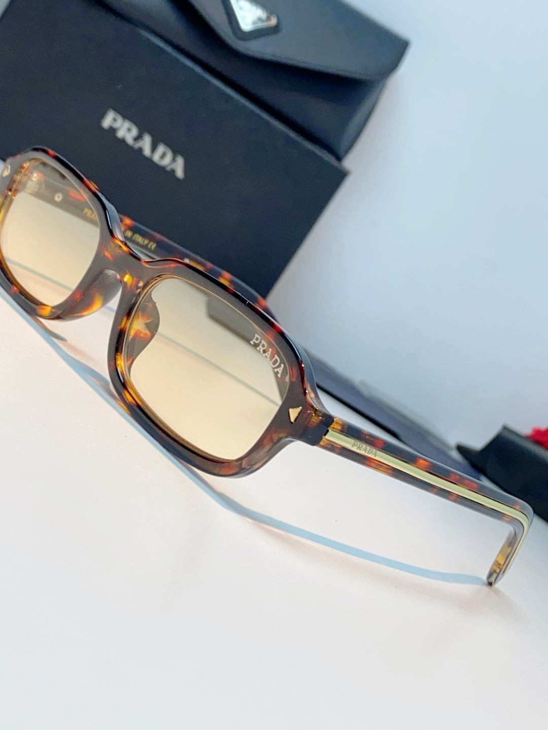 Prada Metal Oval Brown Lens Sunglasses for Men & Women - 382673 - detail image 7