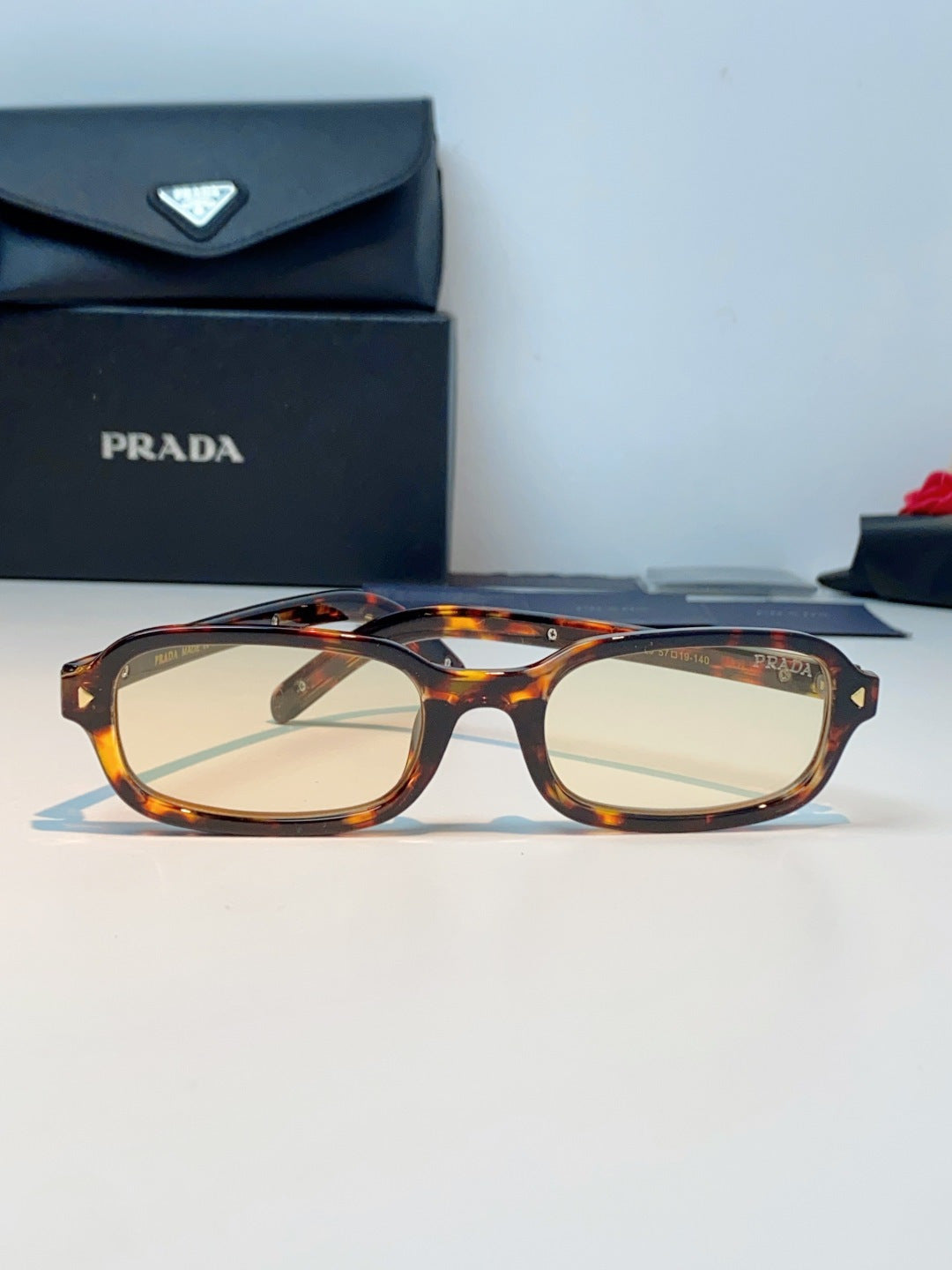 Prada Metal Oval Brown Lens Sunglasses for Men & Women - 382673 - detail image 2