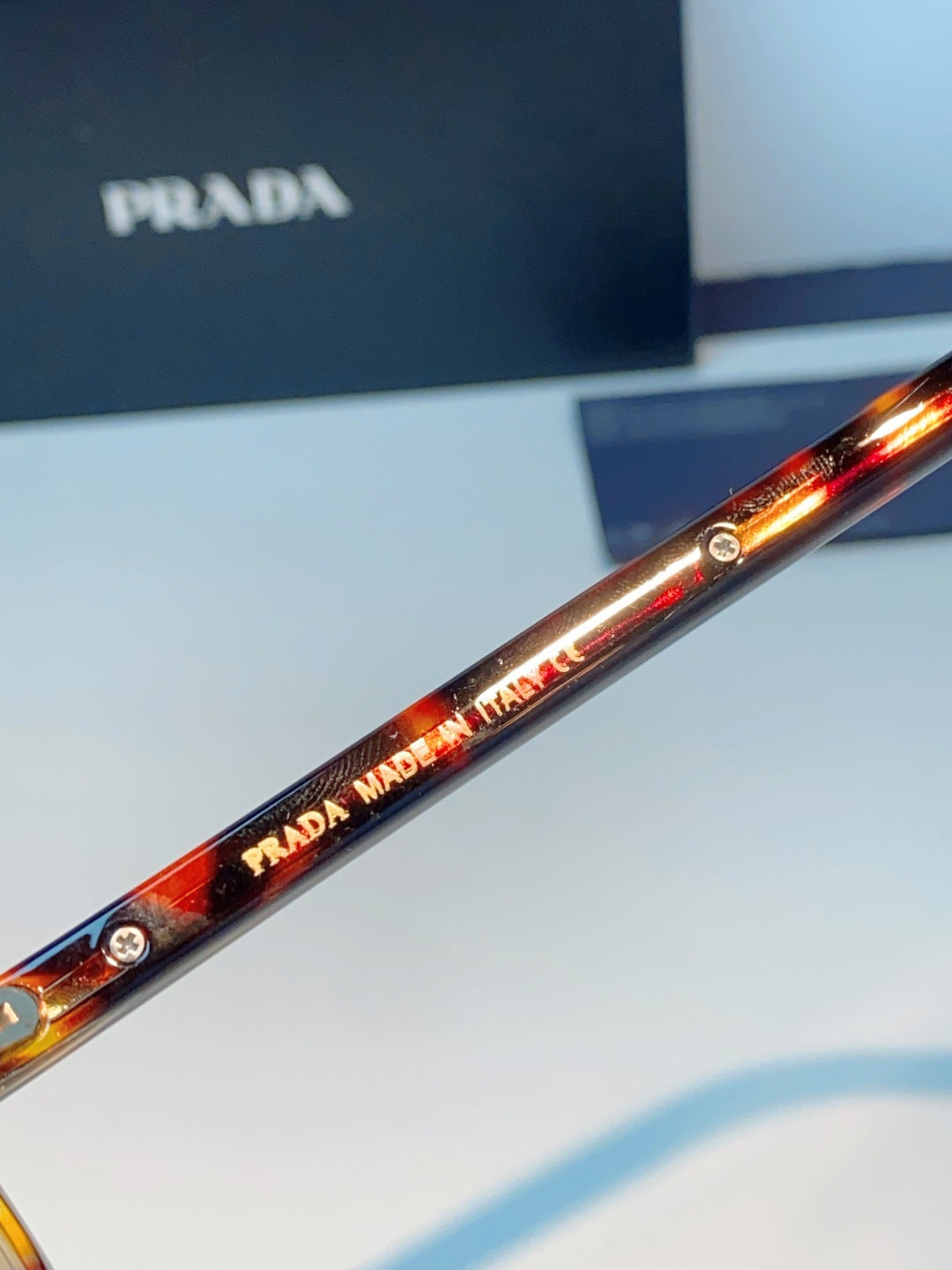 Prada Metal Oval Brown Lens Sunglasses for Men & Women - 382673 - detail image 9