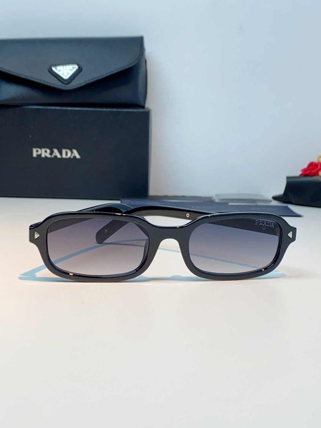 Prada Metal Oval Gray Lens Sunglasses for Men & Women - 382674 - detail image 2