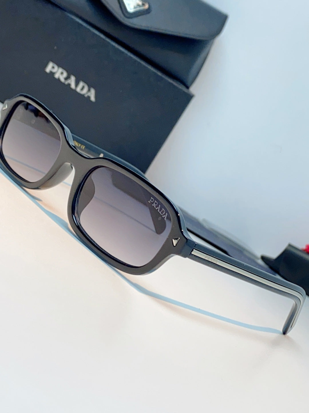 Prada Metal Oval Gray Lens Sunglasses for Men & Women - 382674 - detail image 7