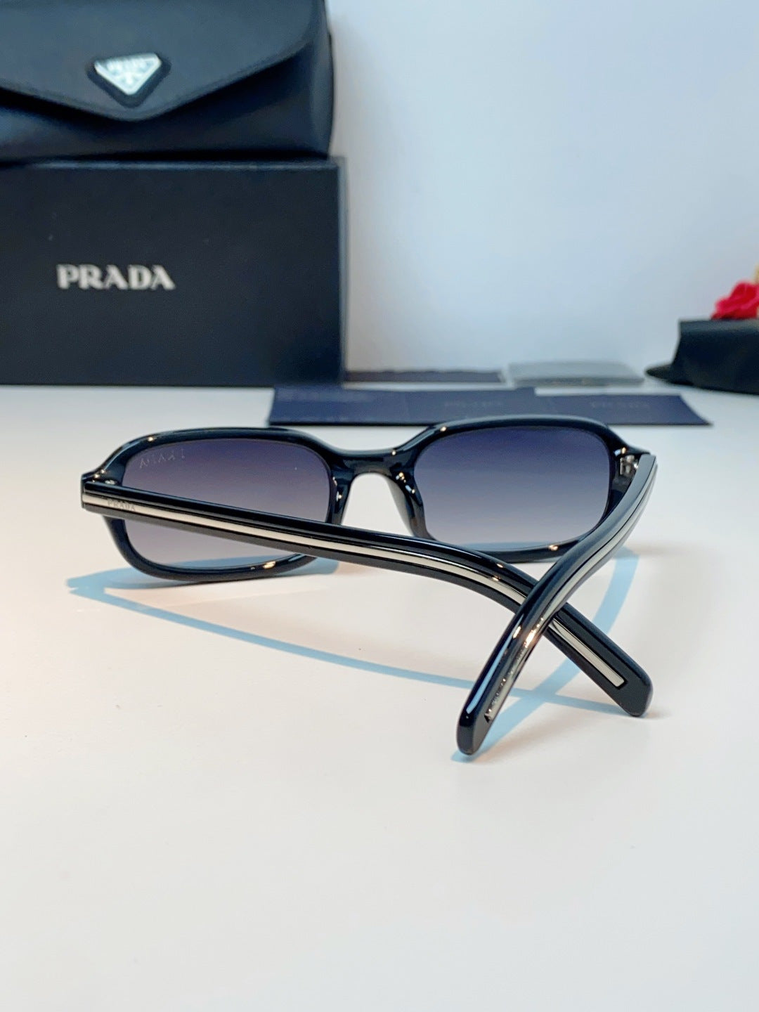 Prada Metal Oval Gray Lens Sunglasses for Men & Women - 382674 - detail image 3