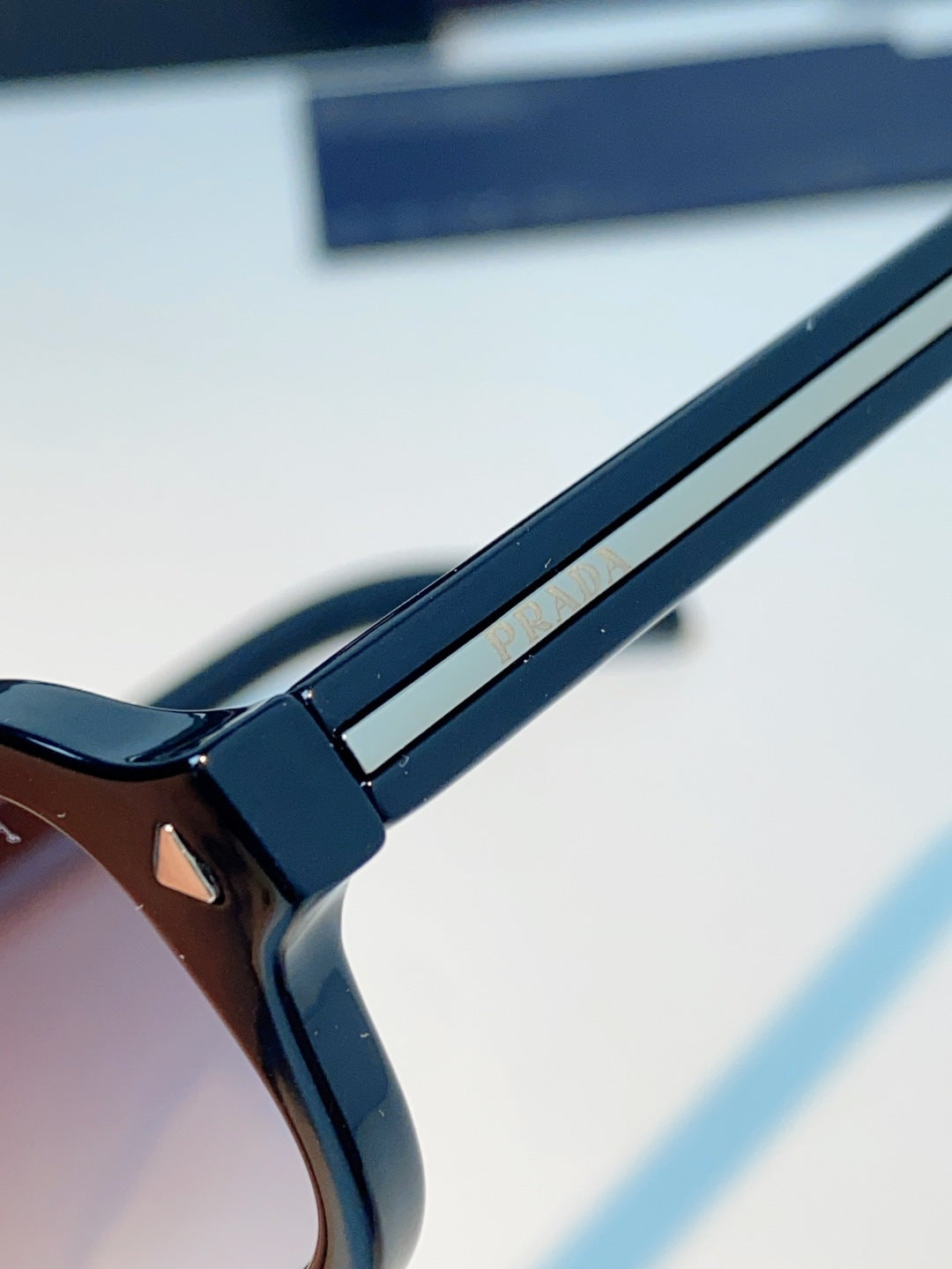Prada Metal Oval Gray Lens Sunglasses for Men & Women - 382674 - detail image 8