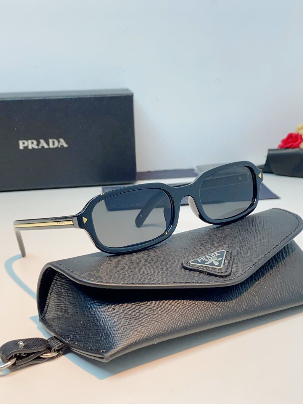 Prada Metal Oval Gray Lens Sunglasses for Men & Women - 382675 - detail image 11