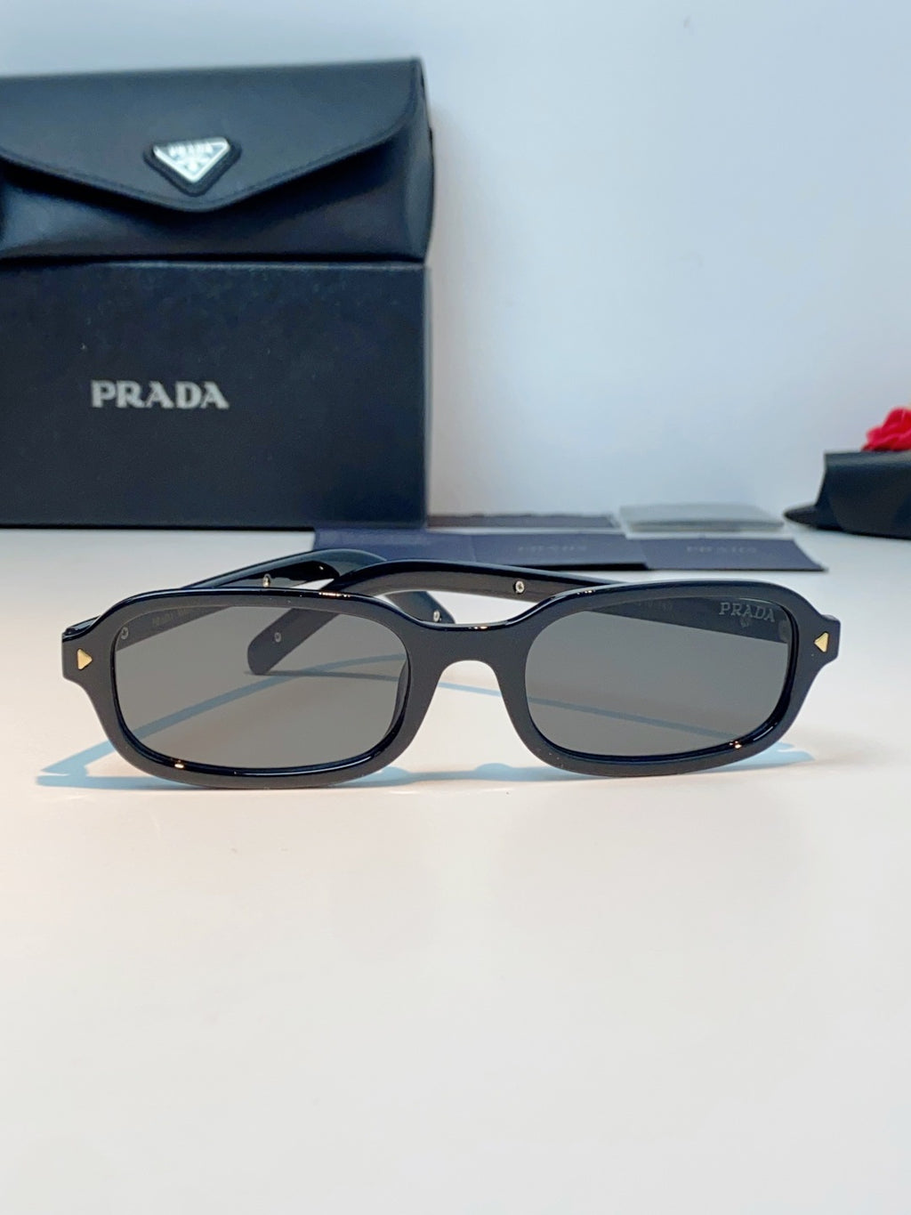Prada Metal Oval Gray Lens Sunglasses for Men & Women - 382675 - detail image 2