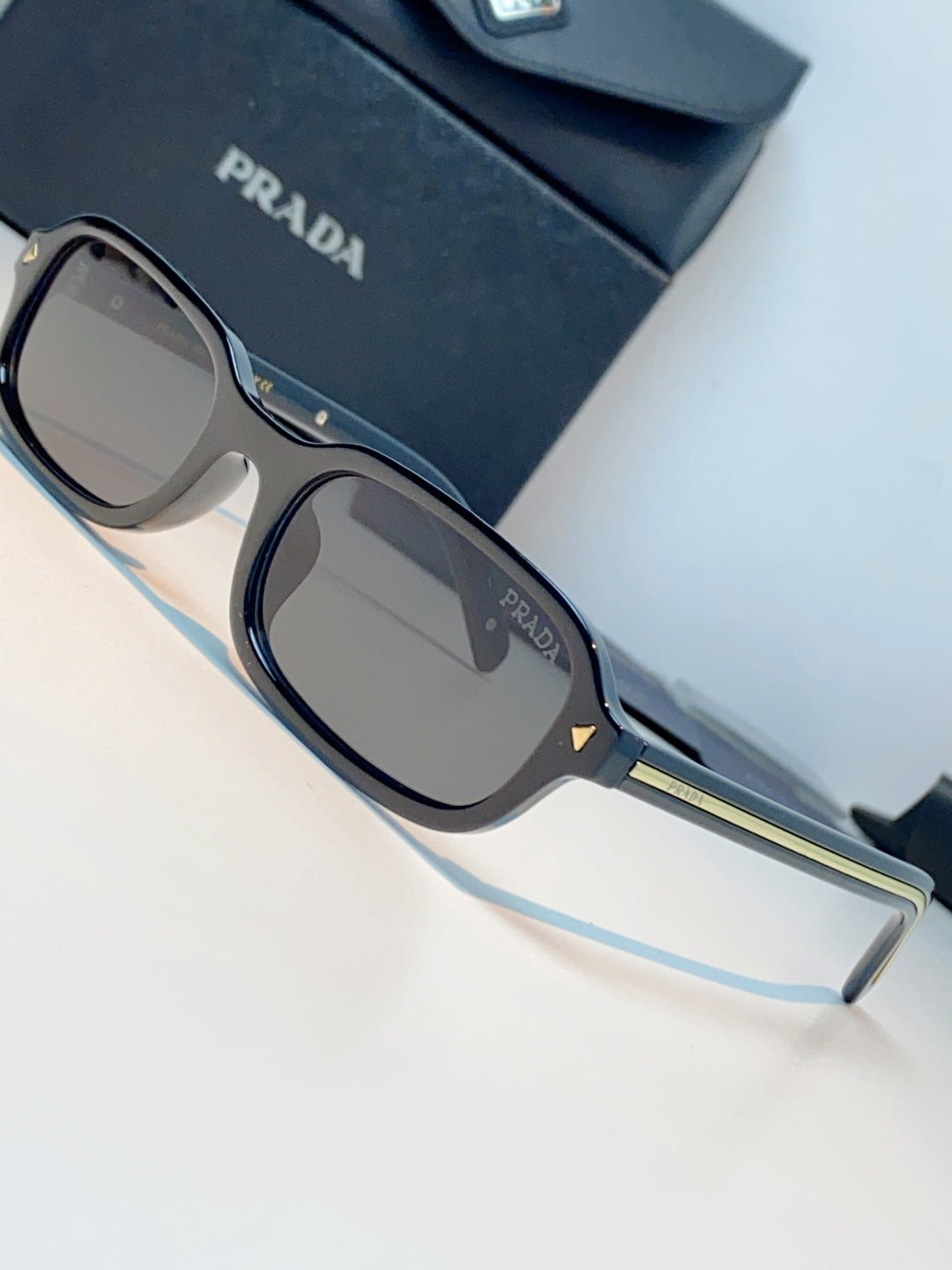 Prada Metal Oval Gray Lens Sunglasses for Men & Women - 382675 - detail image 7