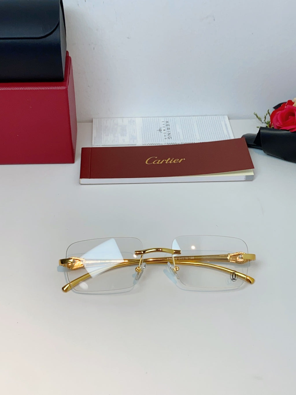 Cartier Lightweight Rimless Silver Lens Sunglasses for Men - detail image 10