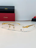 Cartier Lightweight Rimless Silver Lens Sunglasses for Men