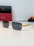 Cartier Lightweight Rimless Blue Lens Sunglasses for Men