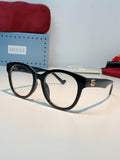 Gucci Metal Cat-Eye Black Lens Sunglasses for Men & Women - 398358