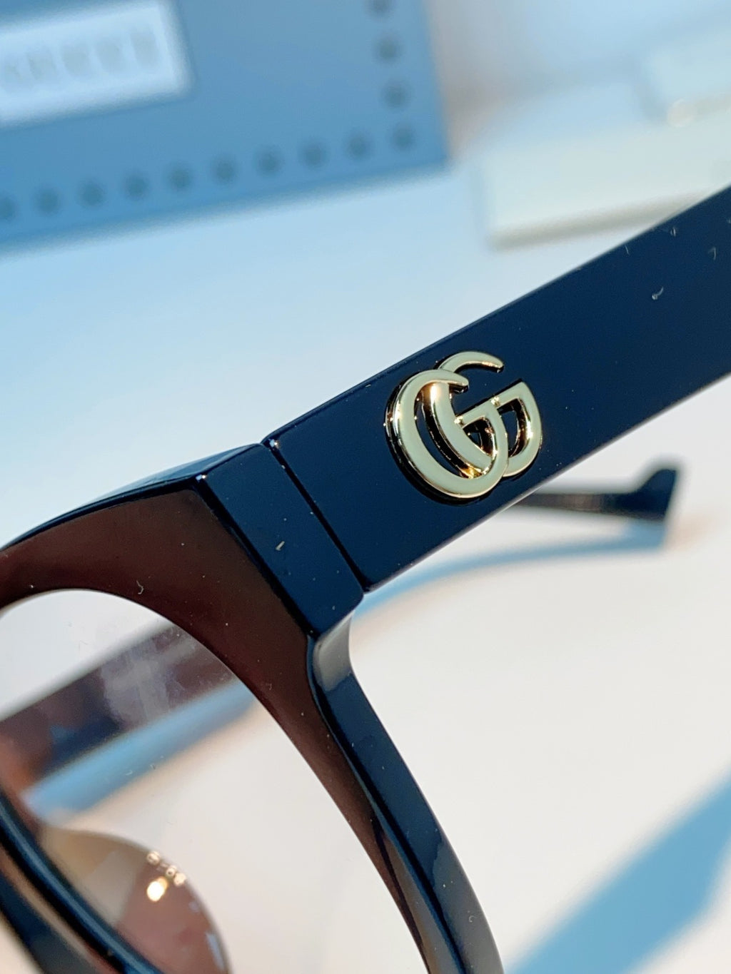 Gucci Metal Cat-Eye Black Lens Sunglasses for Men & Women - 398358 - detail image 8