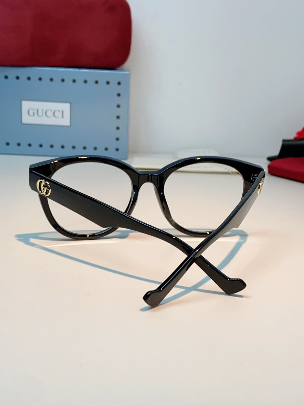 Gucci Metal Cat-Eye Black Lens Sunglasses for Men & Women - 398358 - detail image 3