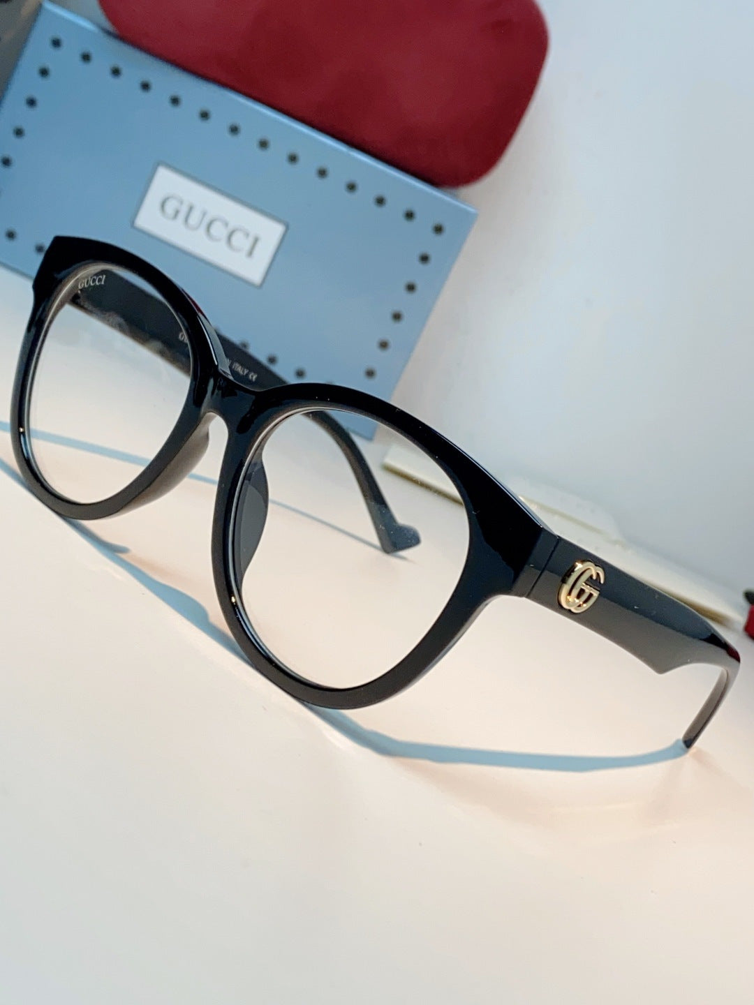 Gucci Metal Cat-Eye Black Lens Sunglasses for Men & Women - 398358 - detail image 7