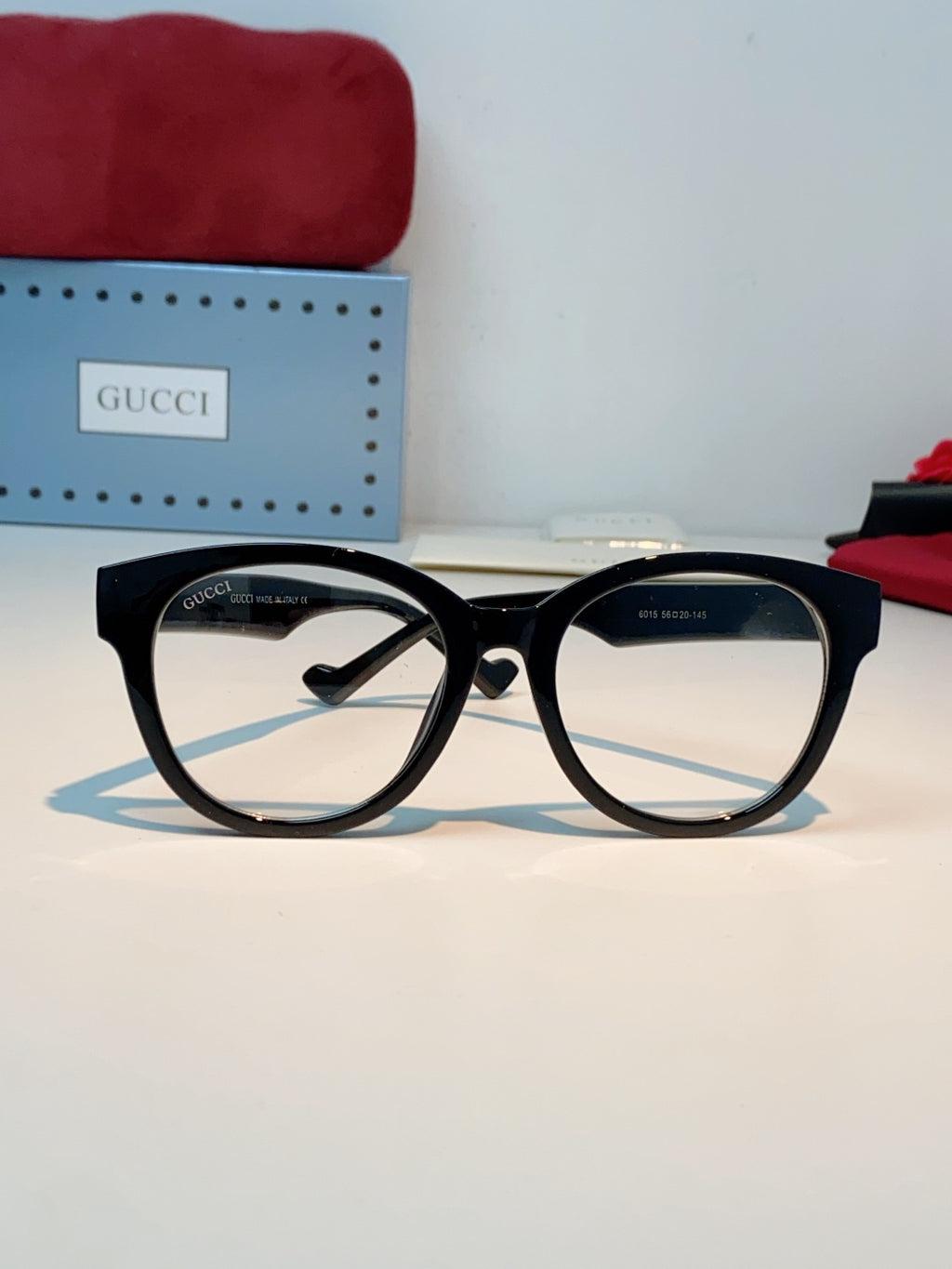 Gucci Metal Cat-Eye Black Lens Sunglasses for Men & Women - 398358 - detail image 2