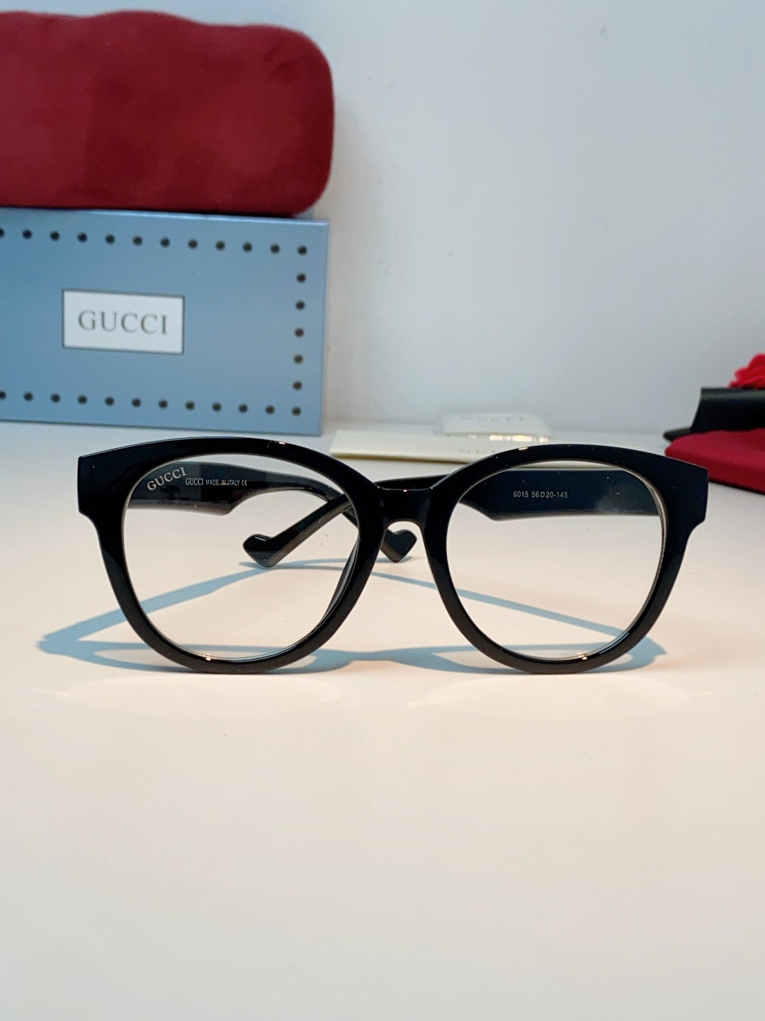 Gucci Metal Cat-Eye Black Lens Sunglasses for Men & Women - 398358 - detail image 2