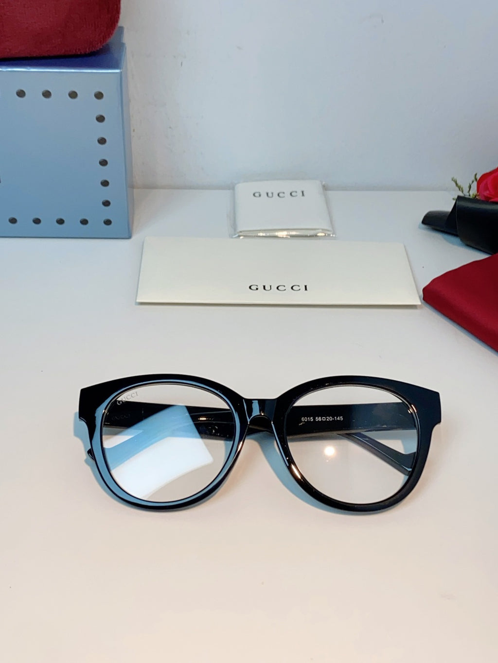 Gucci Metal Cat-Eye Black Lens Sunglasses for Men & Women - 398358 - detail image 10
