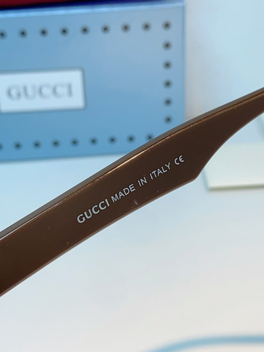 Gucci Metal Cat-Eye Brown Lens Sunglasses for Men & Women - detail image 9