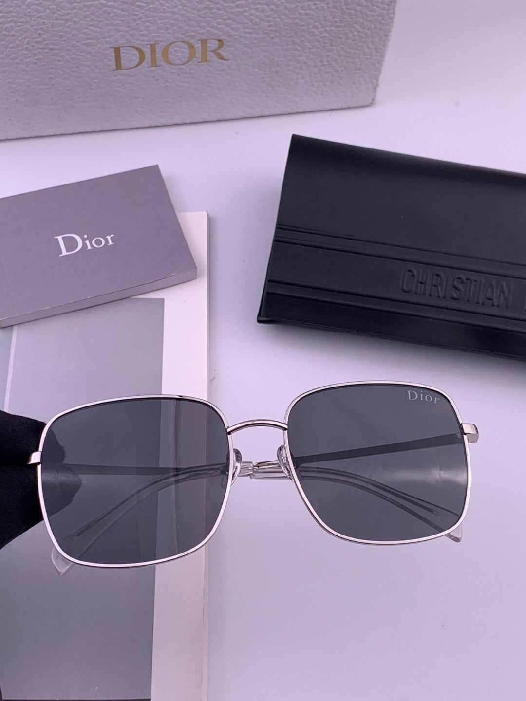 Dior CD5908 Square Black Lens Sunglasses for Women