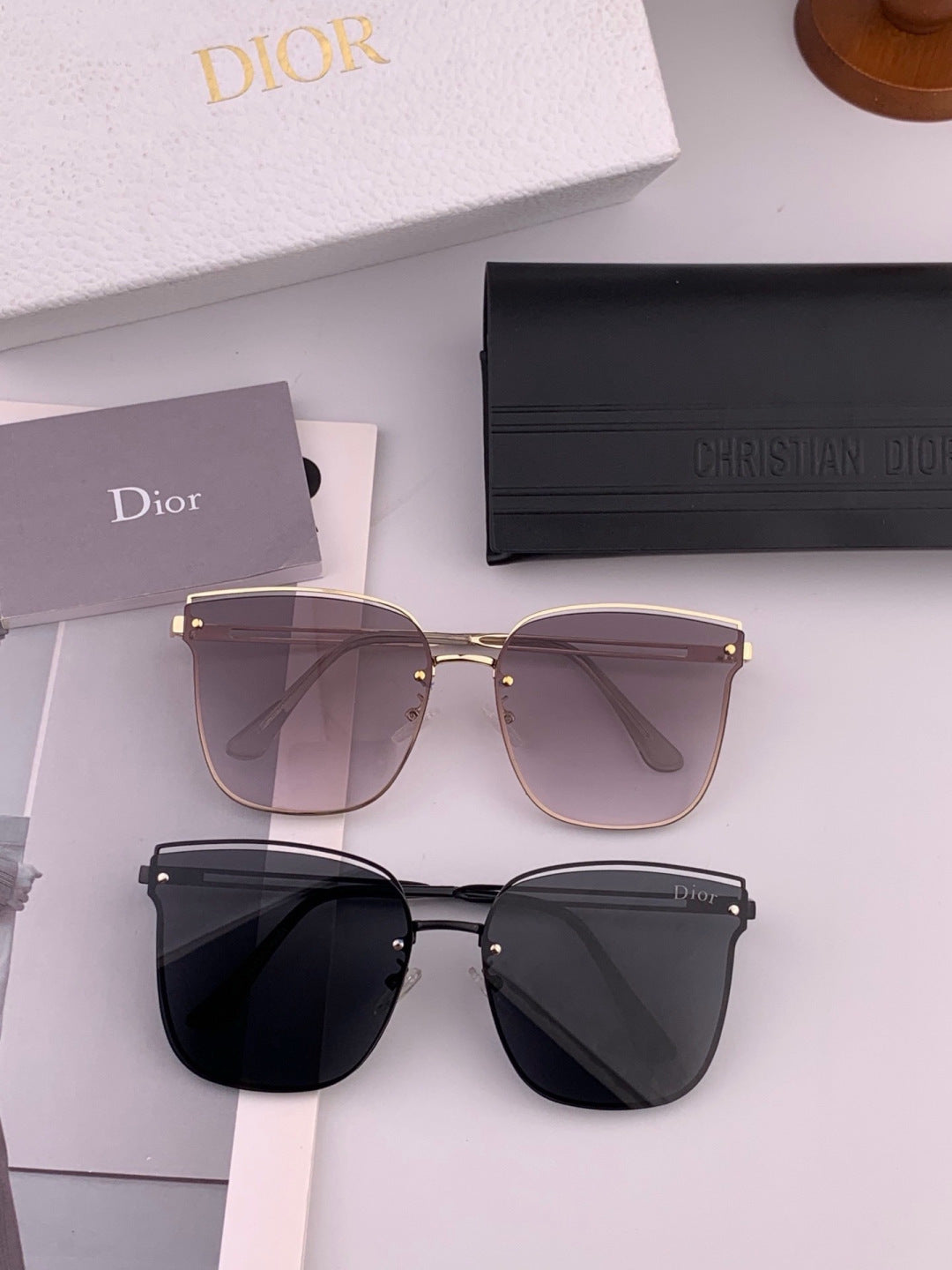 Dior CD1150 Polarized Square Brown Lens Sunglasses for Men & Women - detail image 7