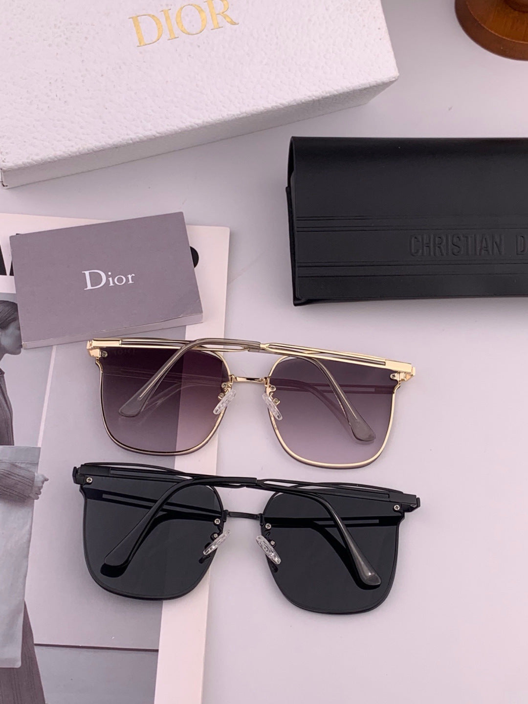 Dior CD1150 Polarized Square Brown Lens Sunglasses for Men & Women - detail image 6