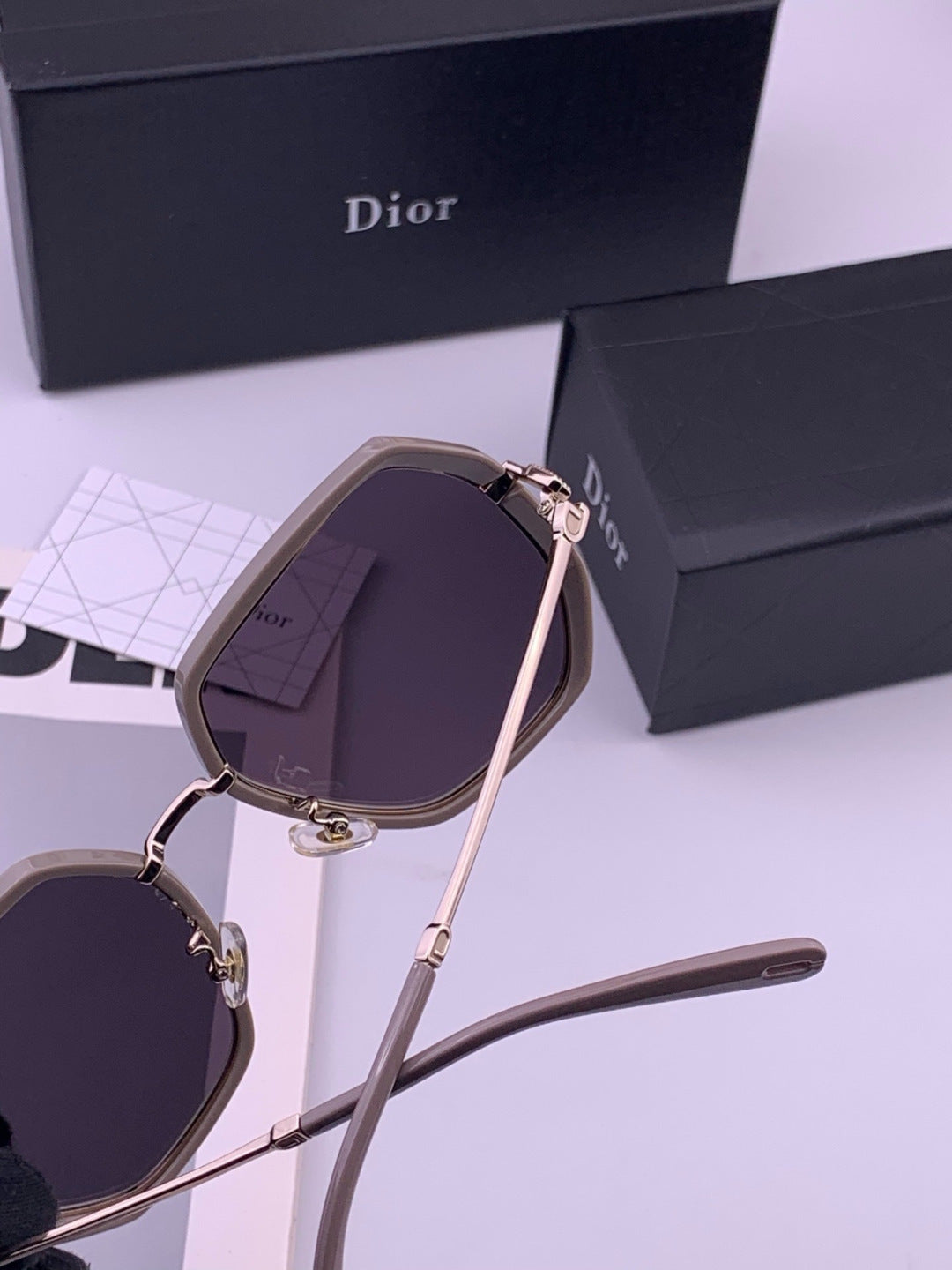 Dior CD8635 Polarized Square Brown Lens Sunglasses for Women - detail image 5