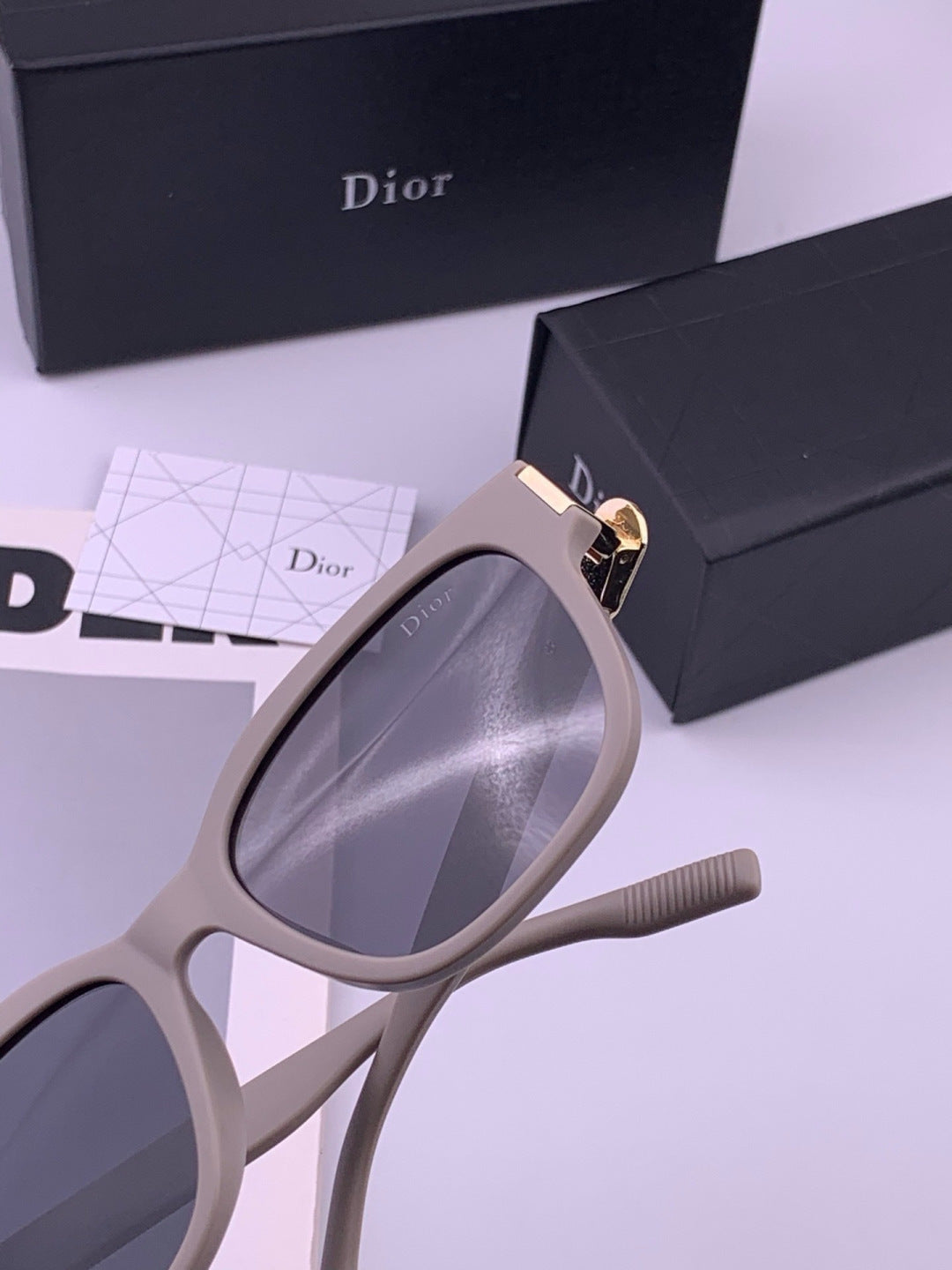 Dior CD1113 Polarized Square Blue Lens Sunglasses for Women - detail image 5