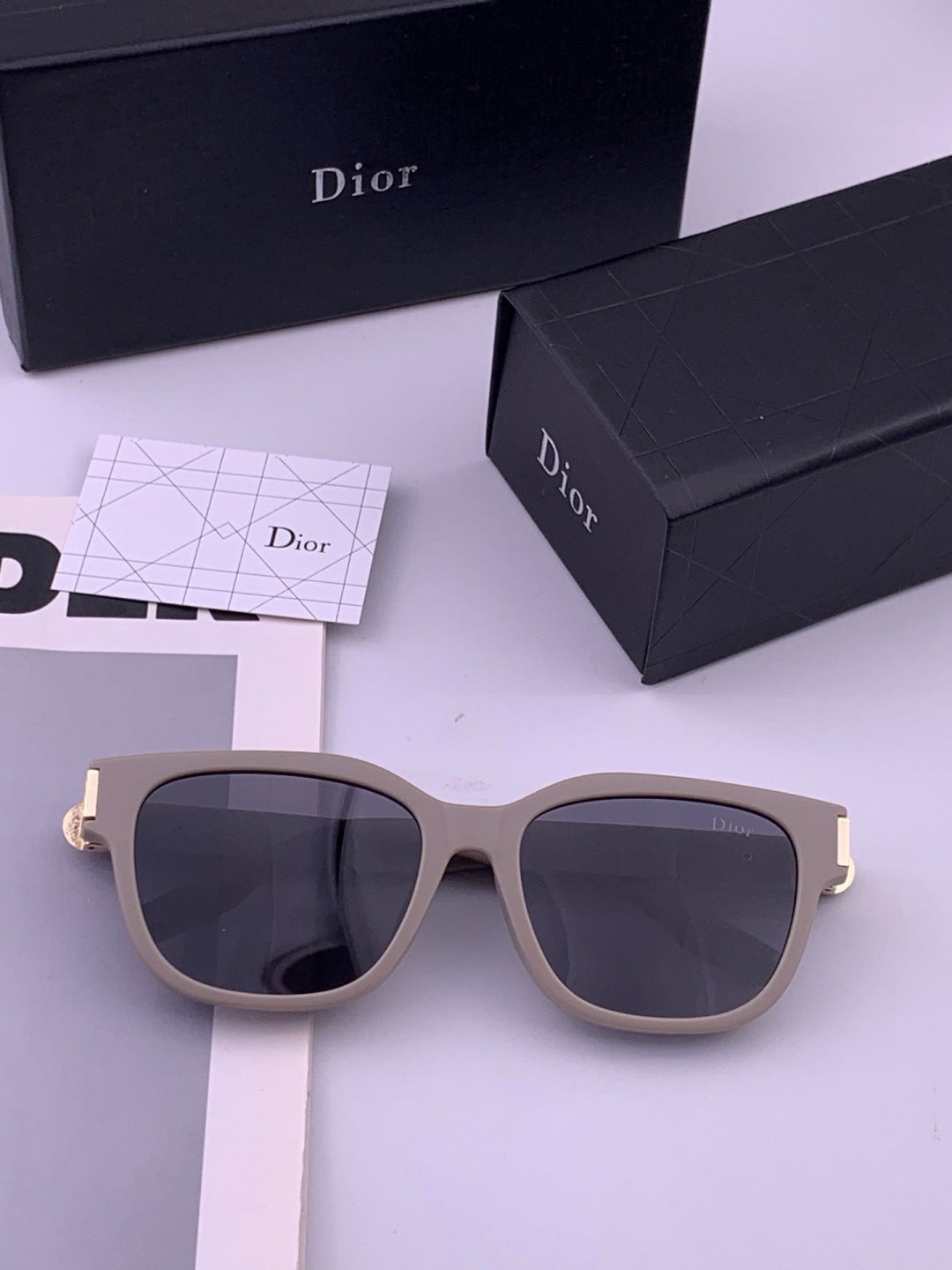 Dior CD1113 Polarized Square Blue Lens Sunglasses for Women - detail image 7