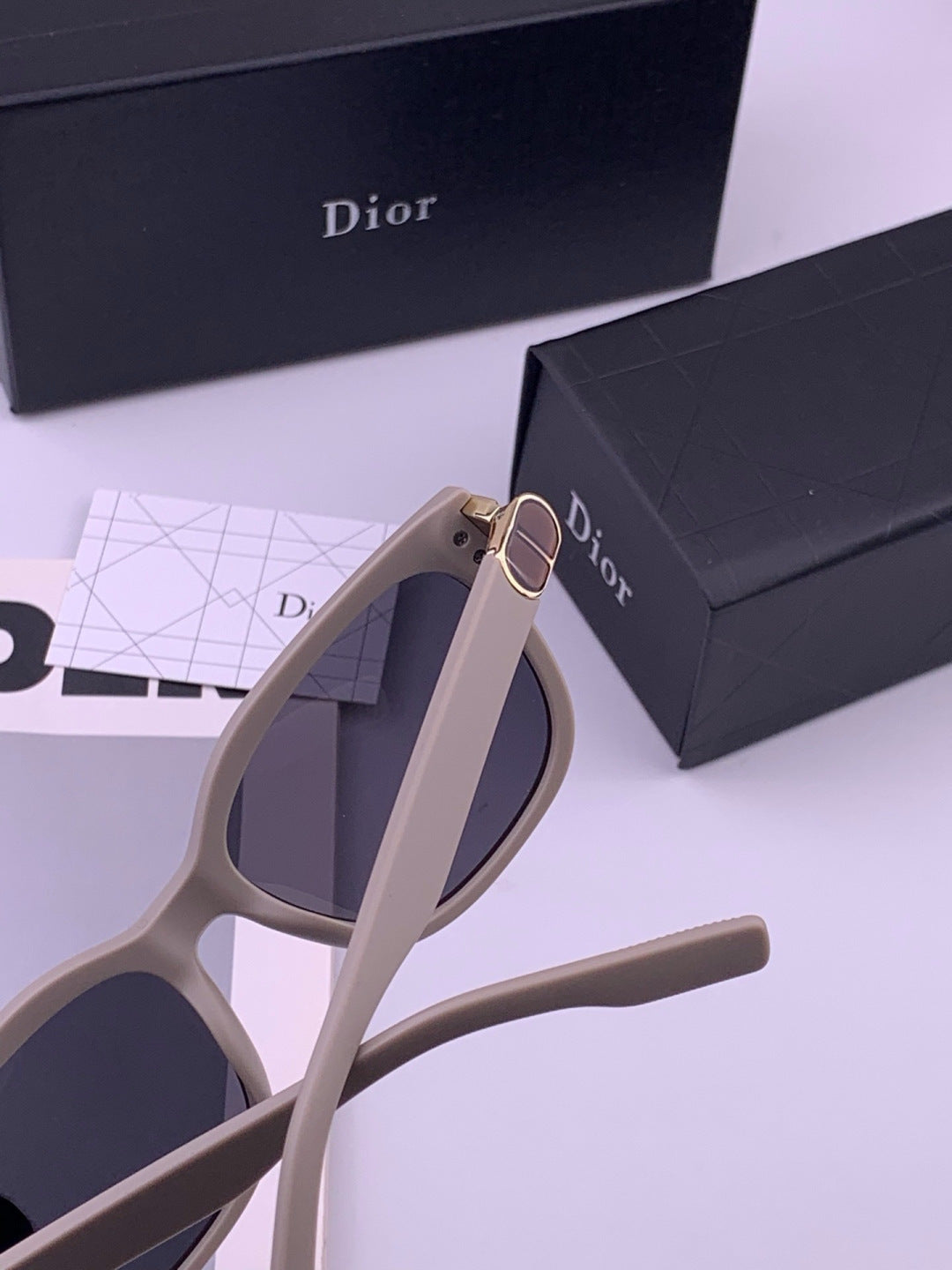Dior CD1113 Polarized Square Blue Lens Sunglasses for Women - detail image 6