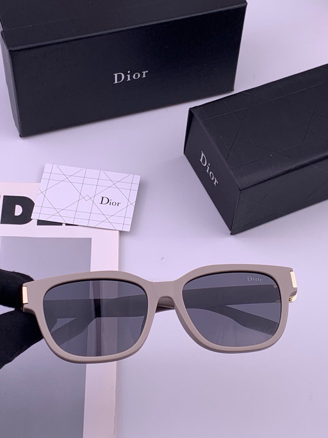 Dior CD1113 Polarized Square Blue Lens Sunglasses for Women