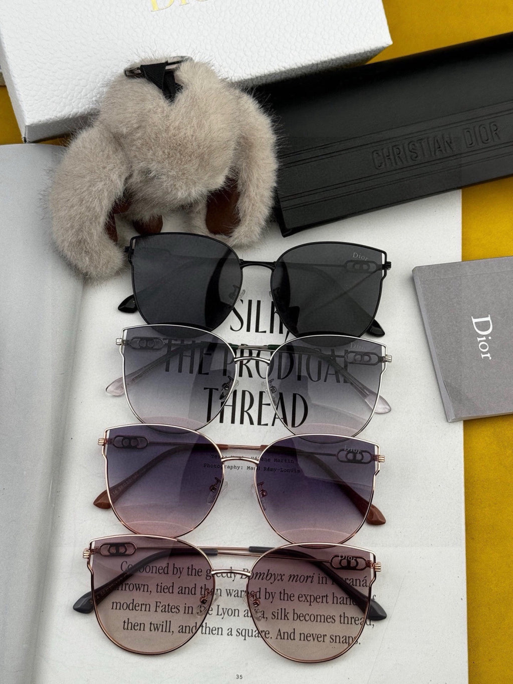 Dior CD4311 Round Red Lens Sunglasses for Women - detail image 6
