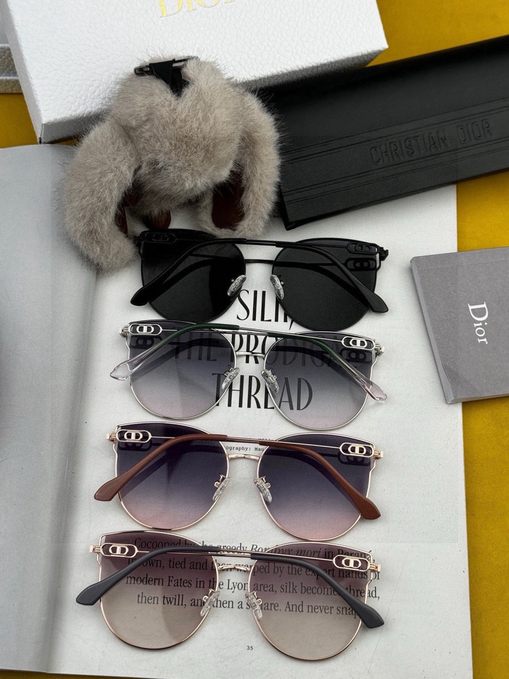 Dior CD4311 Round Red Lens Sunglasses for Women - detail image 5