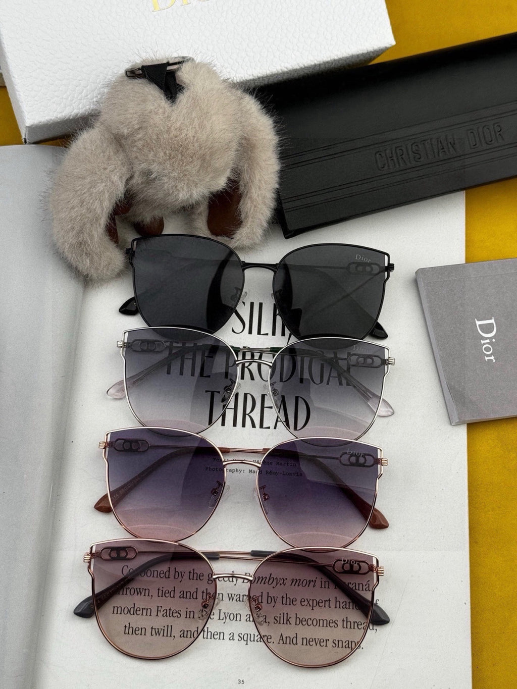 Dior CD4311 Round Black Lens Sunglasses for Women - detail image 7