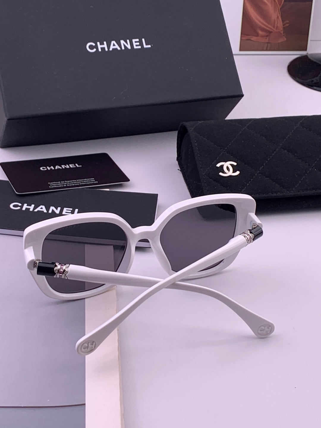 Chanel CH5907 Polarized Square Brown Lens Sunglasses for Women - 382317 - detail image 6