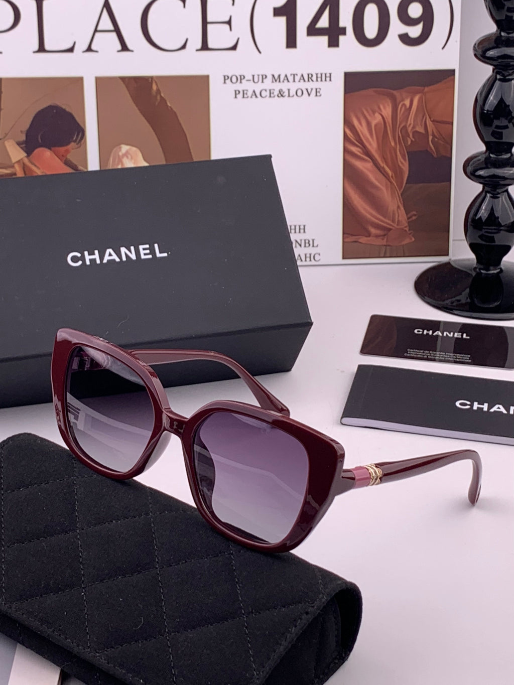 Chanel CH5907 Polarized Square Brown Lens Sunglasses for Women - detail image 2