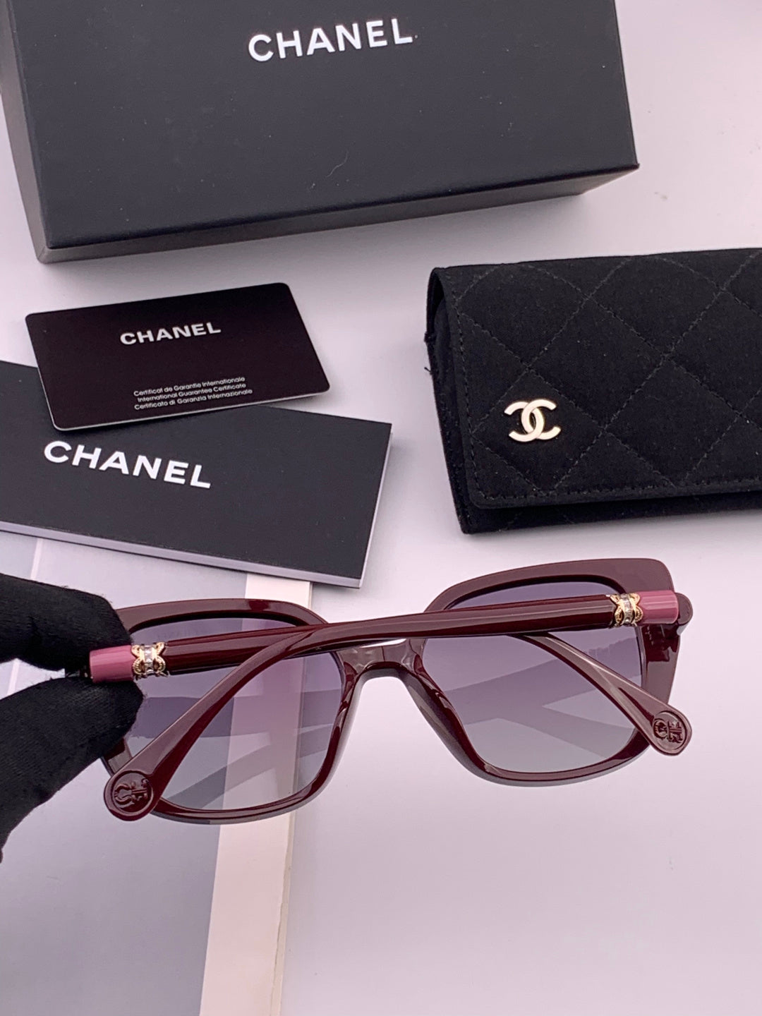 Chanel CH5907 Polarized Square Brown Lens Sunglasses for Women - detail image 4