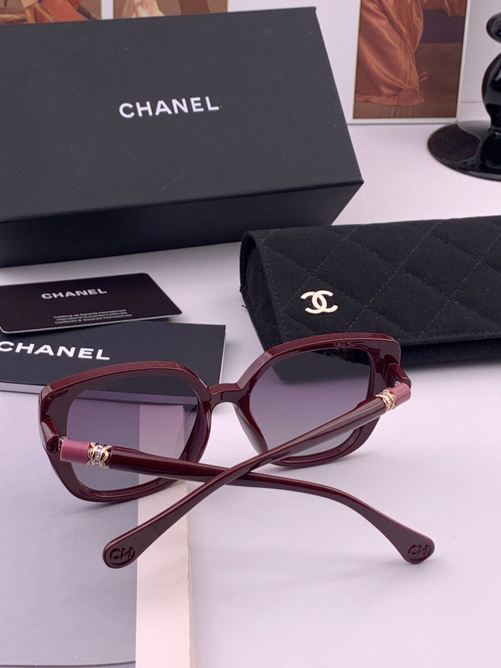 Chanel CH5907 Polarized Square Brown Lens Sunglasses for Women - detail image 5