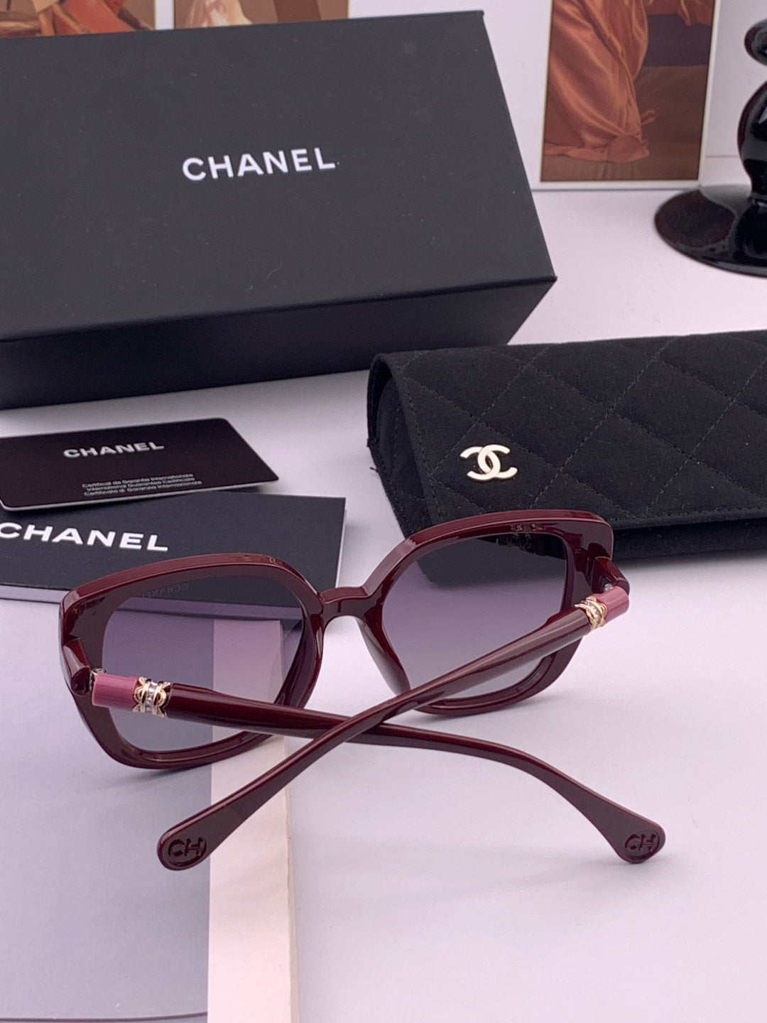 Chanel CH5907 Polarized Square Brown Lens Sunglasses for Women - detail image 5