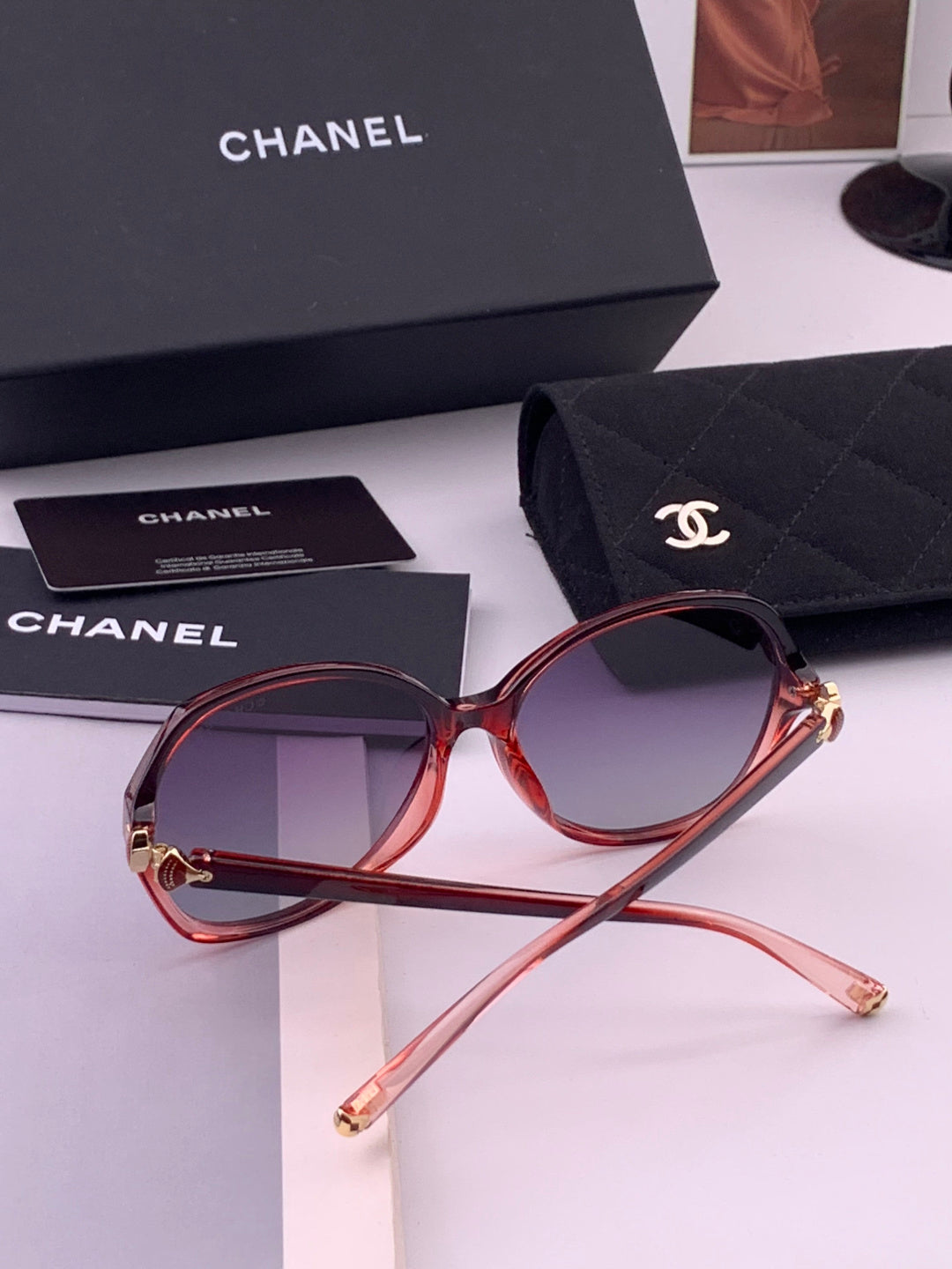 Chanel CH2752 Polarized Square Black Lens Sunglasses for Women - 382319 - detail image 7