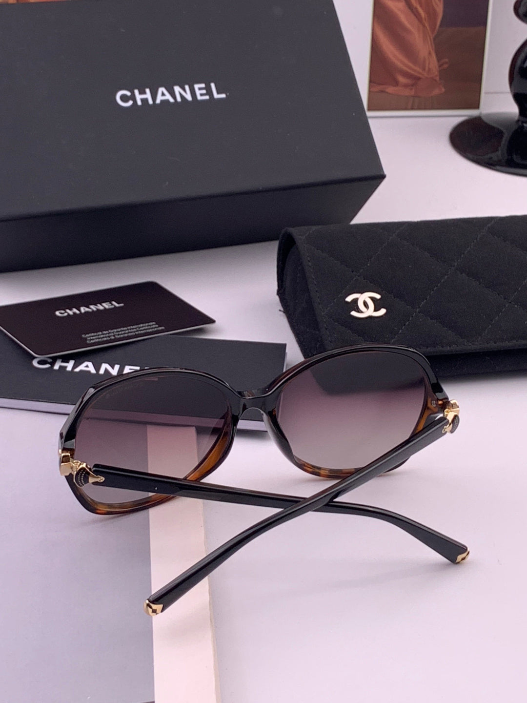 Chanel CH2752 Polarized Square Black Lens Sunglasses for Women - detail image 7